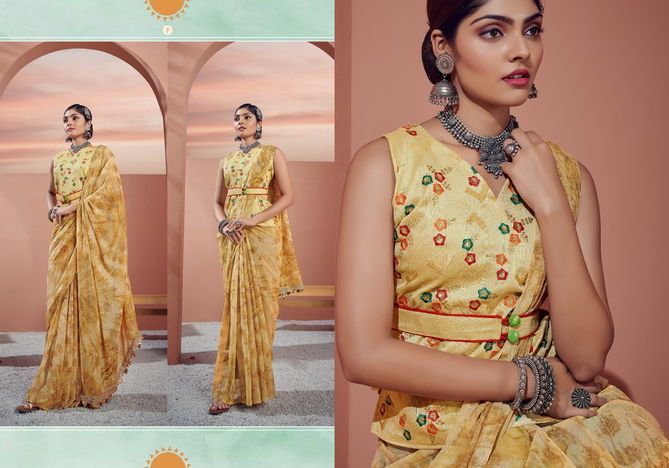 Kathika By Ynf Georgette Party Wear Sarees Catalog
